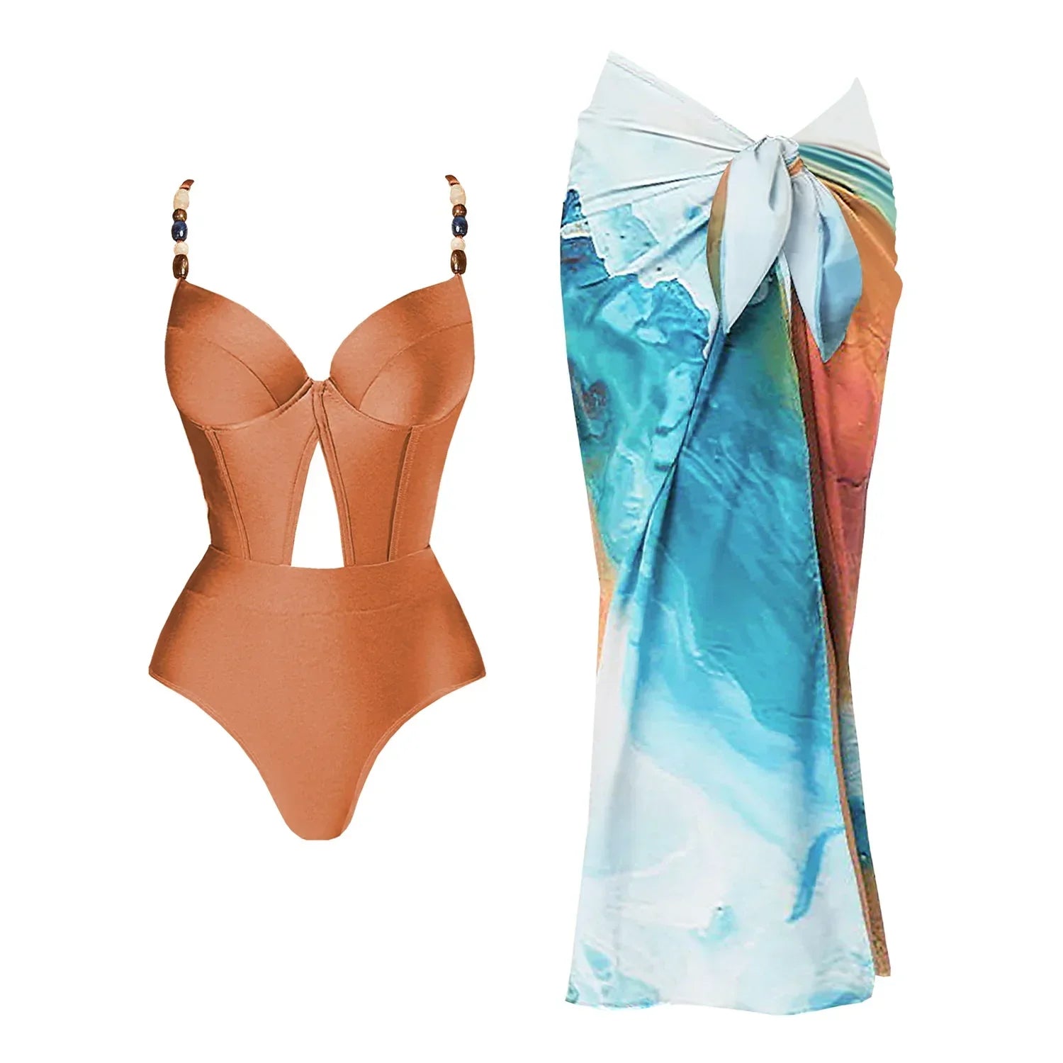 בגד ים שלם וחצאית תואמת- סשה